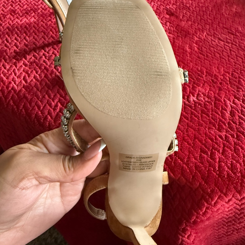Steve Madden Brown Rhinestone Heels - Picture 4 of 4